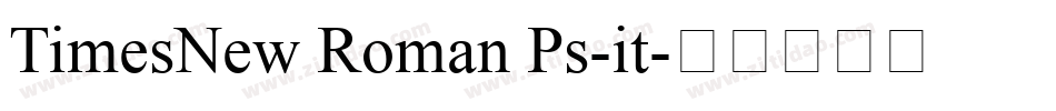 TimesNew Roman Ps-it字体转换
